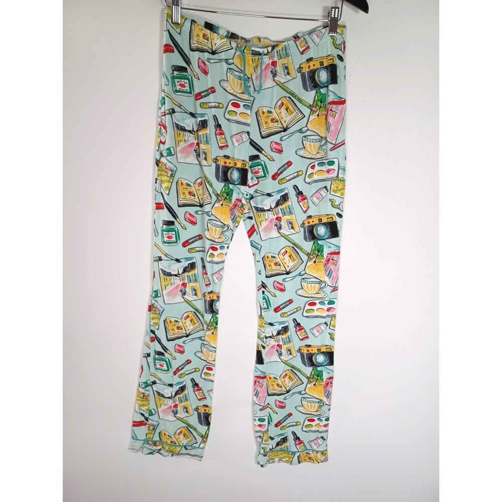 Nick and Nora Pajama Bottoms Sz XS Artist Painter Paris Soft Lounge Drawstring
